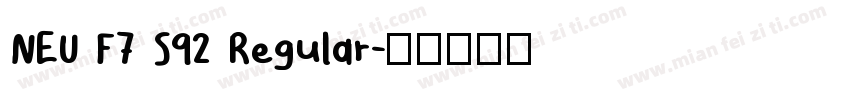 NEU F7 S92 Regular字体转换